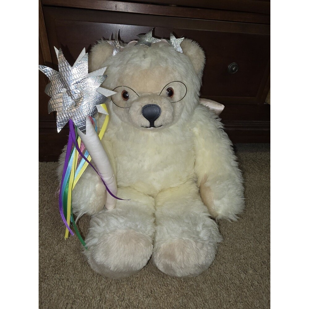 Vintage Merrilee Woods, Handmade, San Francisco, Angel Fairy Bear Plush 20" Sits
